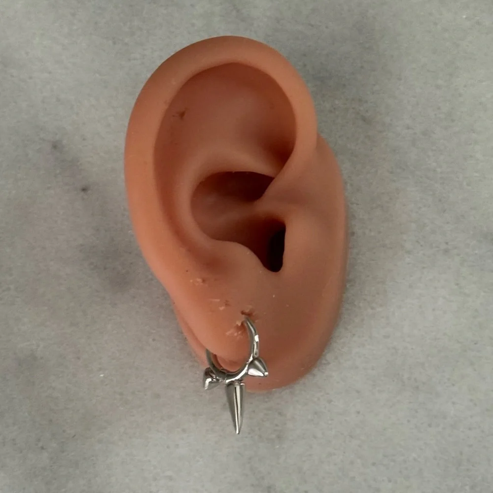 Sterling Silver Spike Hoop Earrings
Brand New - Picture 2 of 6